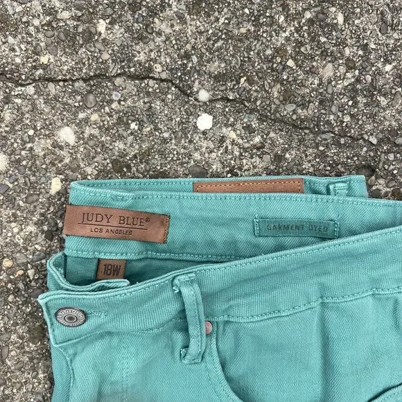 Judy Blue Jeans Flare High Waist Tummy Control Garment Dyed - Picture 2 of 9